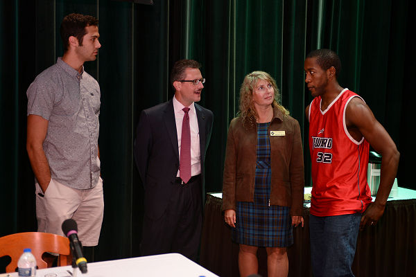 Chancellor with Students