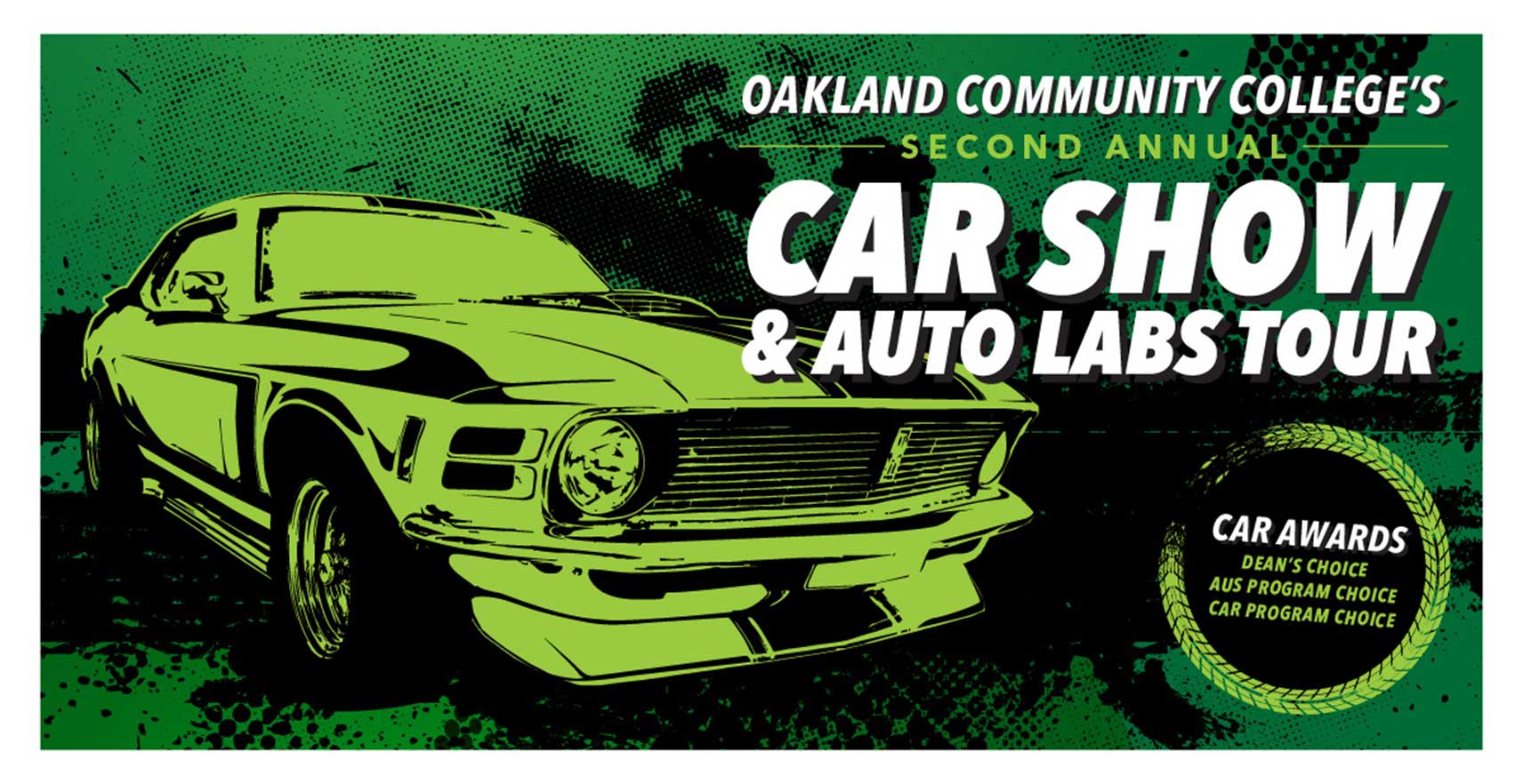 Car Show Graphic of Mustang Car